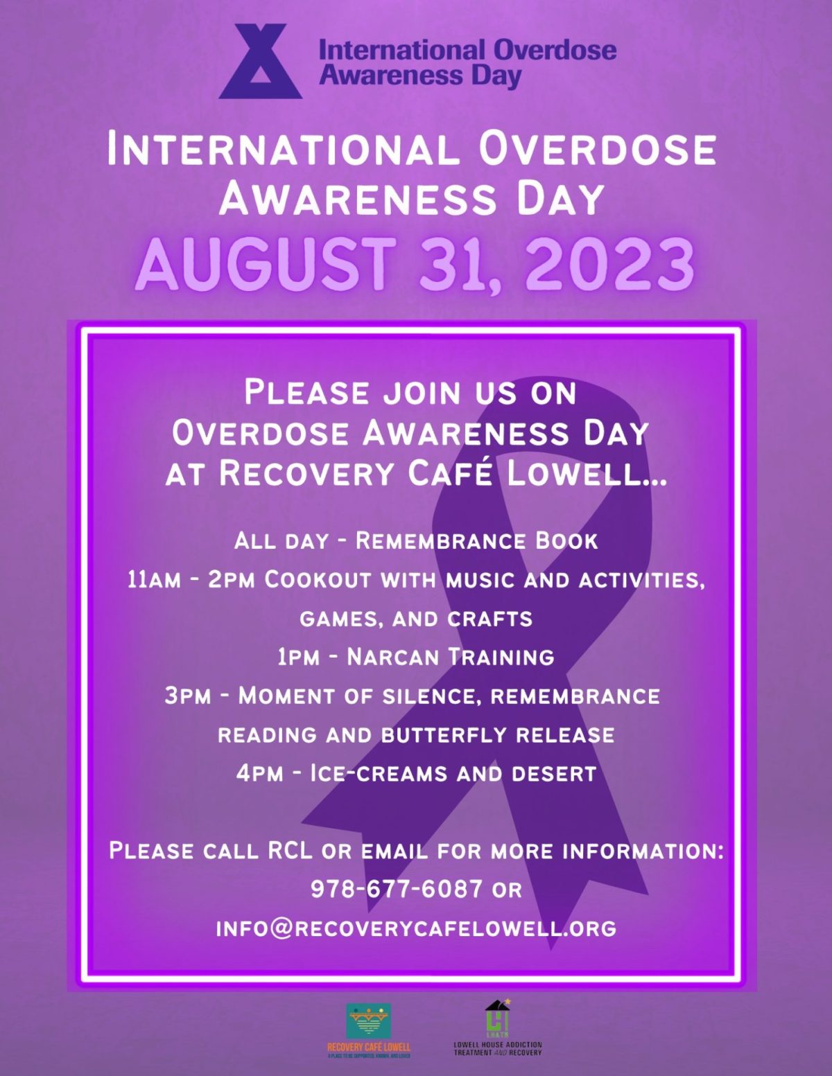 Overdose Awareness Day at Recovery Cafe in Lowell - Drug Free Greater ...